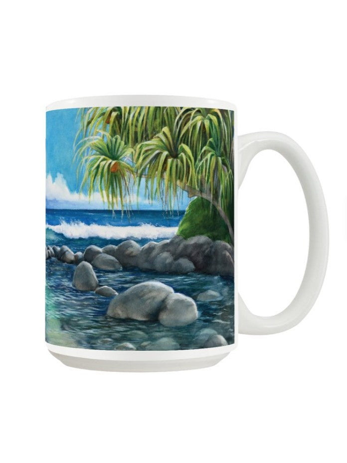 "Path to the Sea, by Mama's Fish House" Art Mug 15 oz