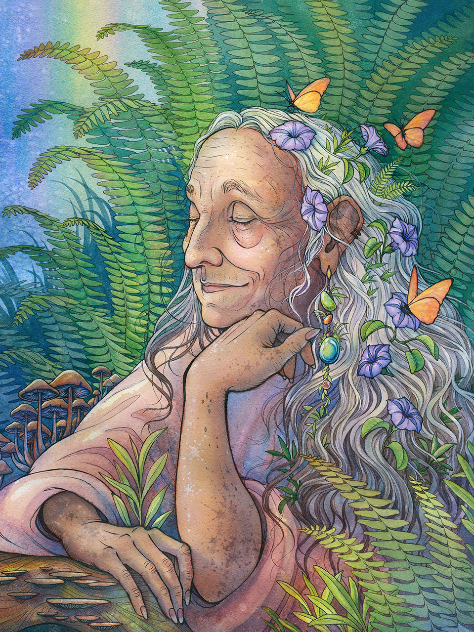 Forest Dreamer II Original Watercolor Painting