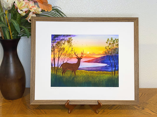 "Upcountry Sunset" Matted Giclee Fine Art Print