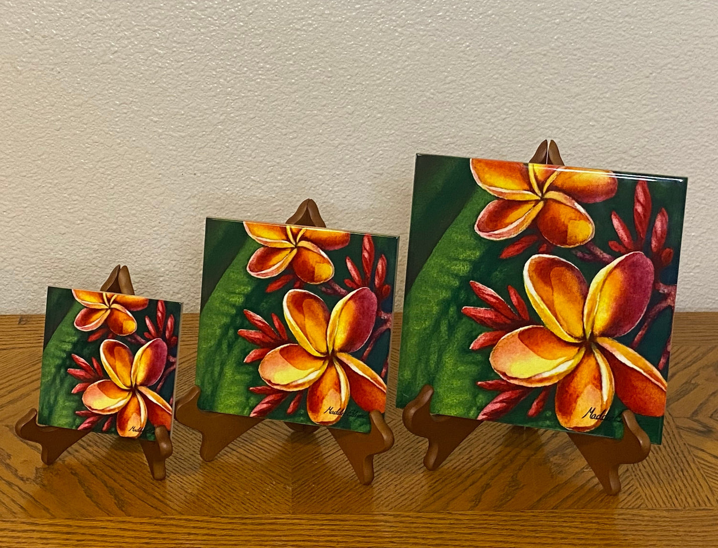"Hawaiian Plumerias" Tile Print