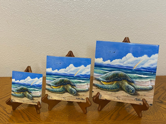 "North Shore Honu" Tile Print