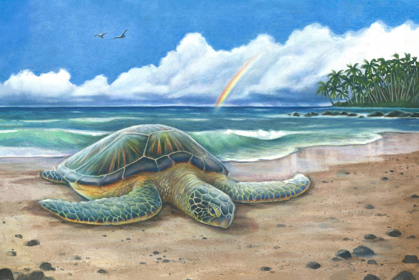 "North Shore Honu" Matted Giclee Print