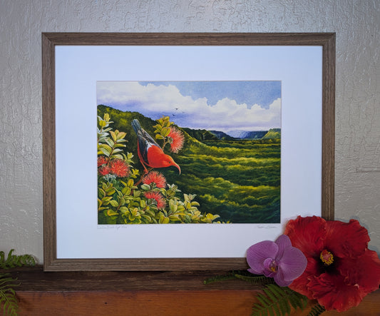 "Wailua Bird's Eye View" Matted Giclee Fine Art Print