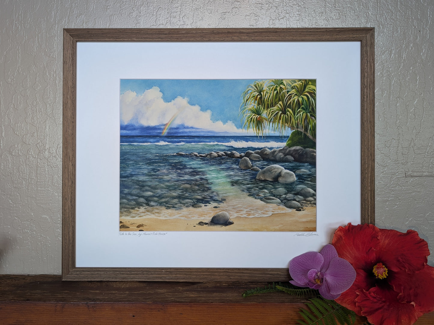 "Path to the Sea, by Mama's Fish House" Matted Giclee Fine Art Print