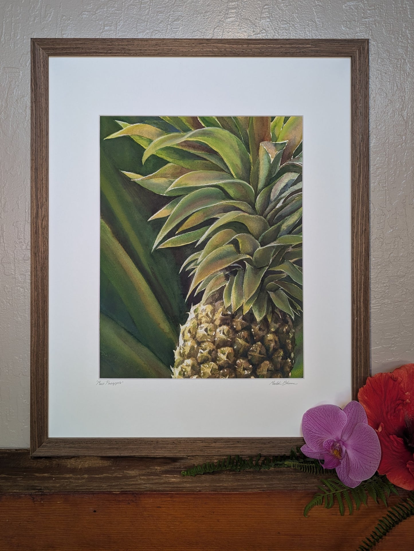 "Maui Pineapple" Matted Giclee Fine Art Print