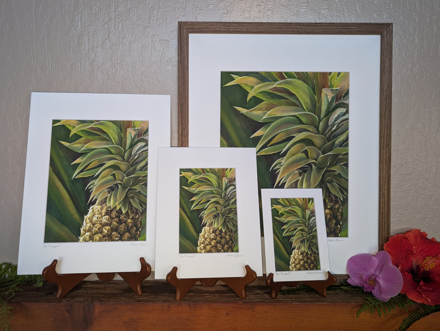 "Maui Pineapple" Matted Giclee Fine Art Print