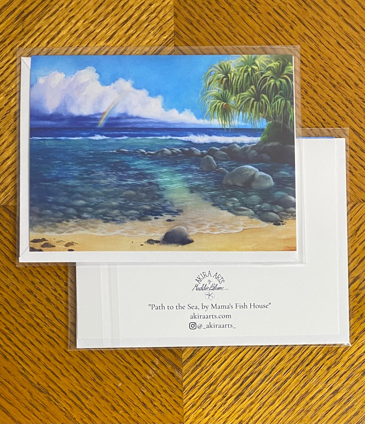 "Path to the Sea, by Mama's Fish House" Note Card