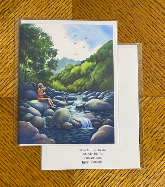 "The Peaceful 'Īao Stream" Note Card