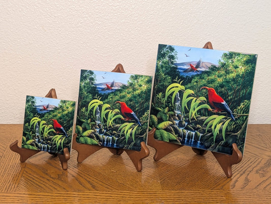 "Home of the Wild 'I'iwi" Tile Print