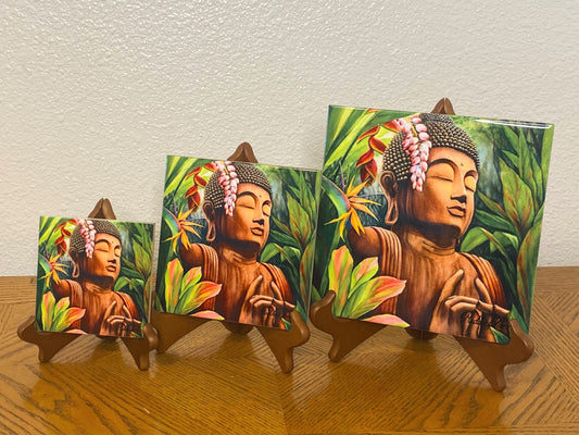 "Buddha of the Sacred Garden" Tile Print
